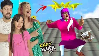 A PROFESSORA MALVADA foi ATACADA por PÁSSAROS (Scary Teacher)
