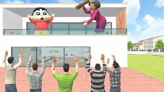 Scary Teacher Is Beating Shinchan | Jack Is Helping Shinchan 🥰 Indian Theft Auto Simulator 