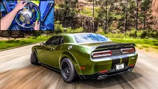 1000HP Dodge Challenger SRT - Forza Horizon 5 | Steering Wheel Gameplay