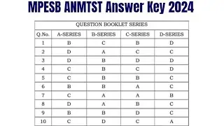 MPESB ANMTST Answer Key 2024 | Exam Key, Objections