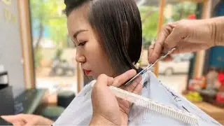 ELEGANT BOB HAIRCUT Transformation &ndash; Smooth and Stylish Precision Cut