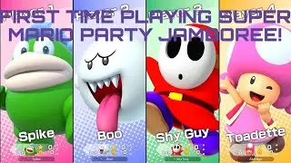 First Time Playing Super Mario Party Jamboree! - Toadette vs Shy Guy vs Boo vs Spike (Master CPU)
