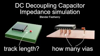 Blender FastHenry - DC decoupling capacitor impedance analysis