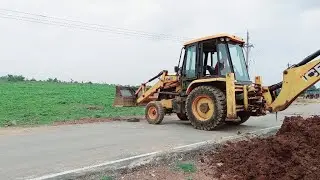 JCB- jcv Working On Mud|jcb Dozer Pulling| jcb 3dx machine