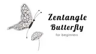 Butterfly drawing for beginners 🌸 Flower drawing 🌸 Zentangle patterns