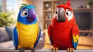 Parrot Couple Game That Talked BACK Like Cartoon Characters! 🦜🦜✨
