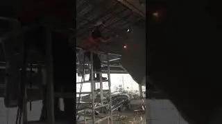 Oxy propane cutting burning and soft strip demolition
