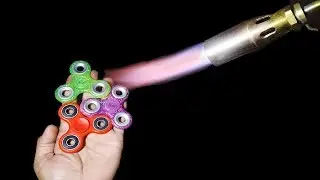3 Fidget Spinners vs 1000 Degree Gas Torch