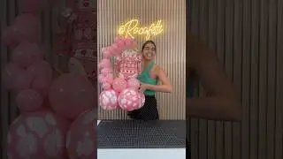 Baby shower balloons. Baby girl balloons. Balloon decoration for baby shower. Easy Baby shower decor