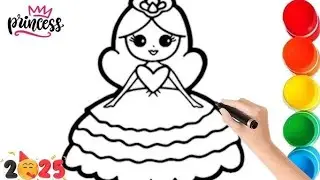 Princess drawing easy step by step queen draw, dress drawing , girl drawing 