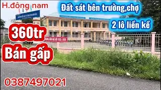 5🏠Bán gấp 🏠 2 lô liền kề có thổ cư 10x52x100tc chỉ 360tr 1 lô ,nằm sát bên trường học,khu buôn bán 