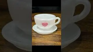 A beautiful tea cup and plate set made with resin. ☕️ #teacup #resincrafts #resinart