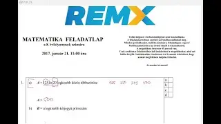 Matematika Felvételi * 8. osztály * 2017.01.21. * ÉTTERMI módszerrel
