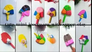 Cute Mini Icecream With Super Clay Ideas😱 #satisfyingart #creativeclayideas #diycrafts #easyclay 