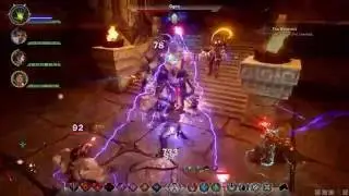 Caster Knight Enchanter gameplay (vs Darkspawn)