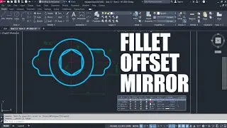 FILLET, OFFSET and MIRROR Commands