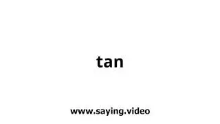 How to say tan in English