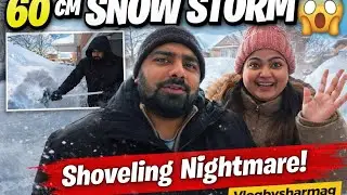 Snow Shovel Workout ❄️💪 Phir Reward Mein Panjiri 🥣❤️#canada #snowstorm #extreme #winter #viral .