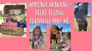 📦 🐴 SaddleBox UNBOXING w 👧🏼 + ALL THE HORSES Taste Test the Pretzels 🥨!! Full Unboxing at End!