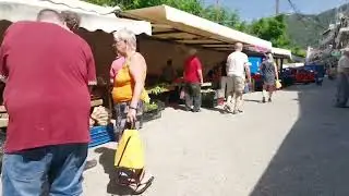 A stroll through Parga, Greece. June 2022. Walkthrough ASMR. Not as windy! Captains bar to Epavlis.
