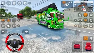 Truk Oleng Isuzu Giga Hampir Terbalik Jalan Licin Habis Hujan l Mod Bus Simulator Indonesia