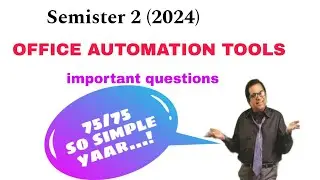 Office Automation Tools (this video have some editing problem all questions in description)