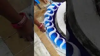 Border Rangoli Design Flag Pole | Easy & Trending 2025🔥💙