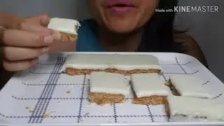 ASMR White Chocolate Flapjack #eating sound No Talking