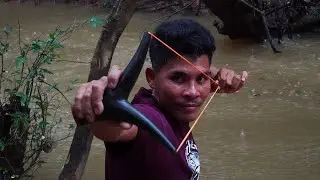 Insane DIY Buffalo Horn Slingshot Vs Coke!