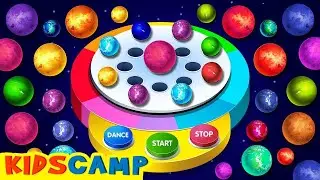 🌈 Space Dancing Balls + More Fun Learning Videos For Toddlers By KidsCamp