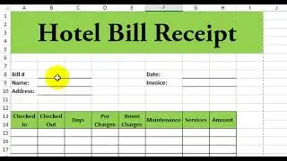 How to Create a Bill in Excel (Step-by-Step Guide)
