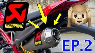 Finalmente monto l'AKRAPOVIC sulla DUCATI 🐷 || Modifichiamo l'Hypermotard EP. 2