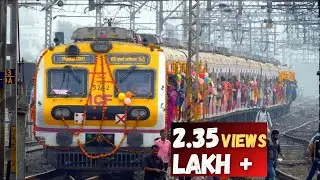 Mumbai's 1st Run of Bombardier EMU Local train | 110 KMPH Stainless Steel EMU
