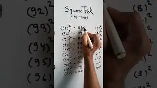Square Short Trick | square short trick in hindi | vedic maths tricks for fast calculation | #shorts