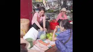 Harvest Peach Fairy To Sell At Vietnam Rural Market, Cook Horror Dish