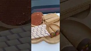 Filling platter with chocolate & gummy🍫🍡#chocolate #asmr