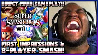 Super Smash Bros (Wii U) (1080p60): First Impressions & 8 Player Smash!! (Gameplay & More)