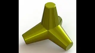 Tetrapod concrete block in Solidworks