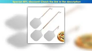 First Look 12/14inch Pizza Shovel Metal Non-Stick Pizza Peel with Wood Handle Cake Lifter Transfer&bull;