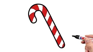 How to Draw a Candy Cane (EASY)