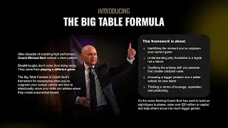 The 5 Steps to THE BIG TABLE