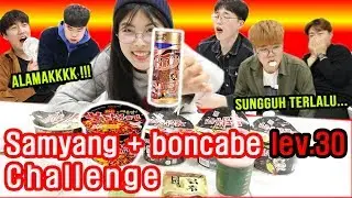 [Gokil] HAMPIR PINGSAN !! MAKAN SAMYANG + BONCABE LEV.30 I 불닭볶음면과 인도네시아 고추가루 먹기 도전!!