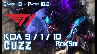 T1 Cuzz REK'SAI vs EKKO Jungle - Patch 10.2 KR Ranked