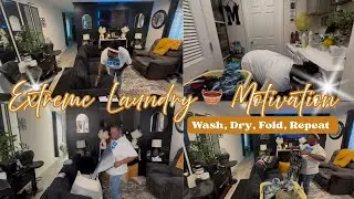 Extreme Laundry Motivation  All  Day Wash & Fold with Me!   #vlog #cleaning #lifestyle #home 