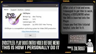 DVDSTYLER MAKE FIRST PLAY VIDEO ON DVD BEFORE MENU SHOWS #dvdstyler