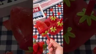 2 Ingredient Strawberry Popsicles 🍓 #shorts #summertreat