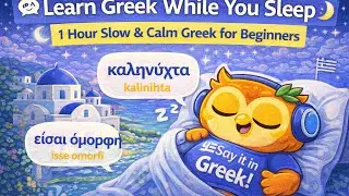 🗣️ Learn Greek While You Sleep 🌙 | 1 Hour Slow & Calm Greek for Beginners