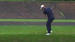 Jon Rahm | Best golf shot off the water. | Masters practice game