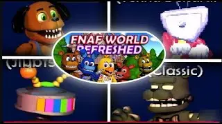 [ FNaF World Refreshed ] All characters and skins in 1.6.1 showcase