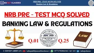 NRB Pre-Test MCQs Solved | Banking Law & Regulations | Part - 1 | NRB Online Prep Classes Join Us ⬇️